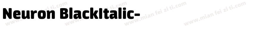 Neuron BlackItalic字体转换